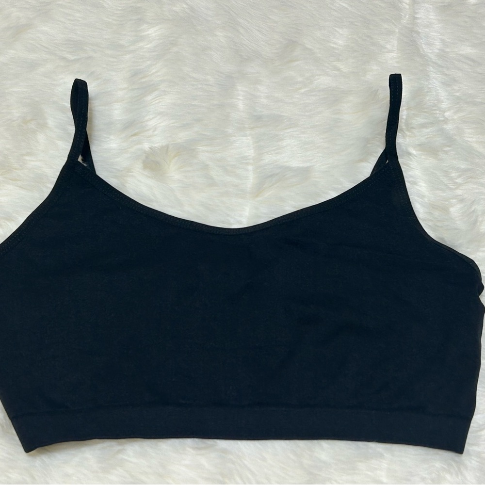 NWT Sofra Black Activewear Seamless Bra OS